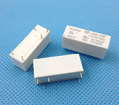 5pcs Hongfa Power relay JQX-118F-012-1ZS1 SPDT 10A 250VAC Load ...
