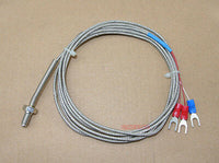 RTD PT100 Screw Temperature Sensors Probe M6 Thread 1Meter Cable Class A x1pcs