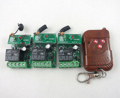 3x 1 channel relay module + 1 remote controller wireless control modules set