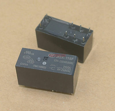Hongfa Power relay JQX-115F-024-2ZS4B(555),SPST 8A 250VAC Load.5pcs
