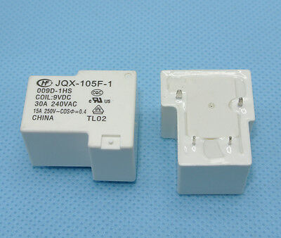Hongfa Power relay JQX-105F-1-009D-1HS,SPST 30A 240VAC Load.5pcs