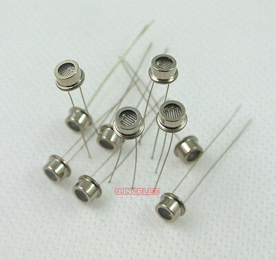 5558 photoresistor light sensitive resistor 50-100K Ohm 10Lux metal shell  x2pcs