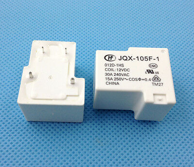 Hongfa Power relay JQX-105F-1-012D-1HS,SPST 30A 240VAC Load.5pcs