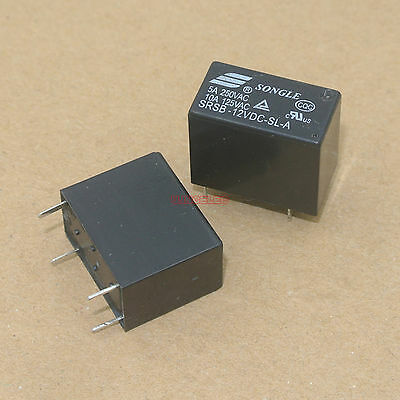 5pcs Power relay SPDT SRSB-12VDC-SL-A 10A smallest size PCB type songle
