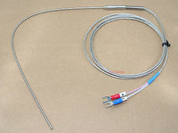 K Type 30cm Thermocouple Probe 2mm Dia Temperature Sensors with Lead Wires x1pcs