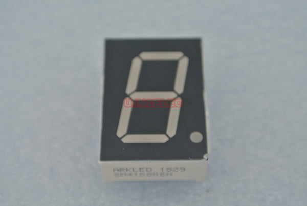 0.8 inch segment Led 1-digit  7-seg Common Anode illuminated RED x100pcs