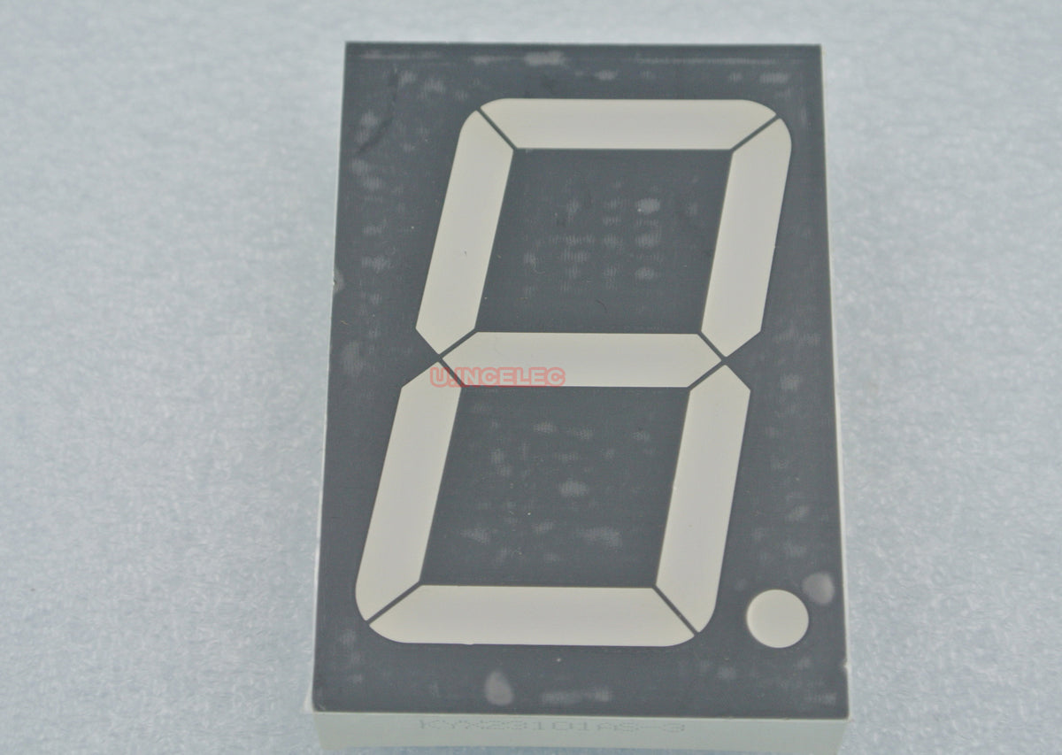 2.3 inches 7 Segment LED Display Red Illuminated Common Cathode 5.4V x ...