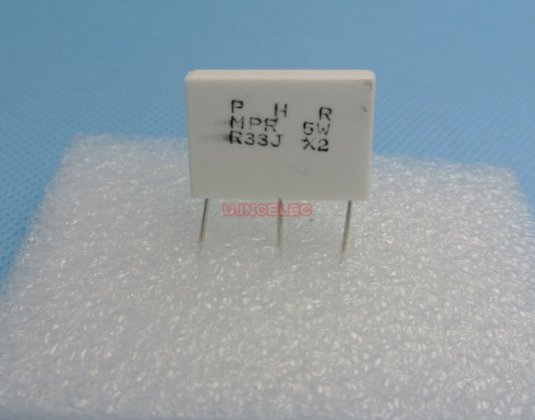 Non-Inductive 5W + 5W 0.33 Ohm 0.33R Flat Alloy Resistor Audio Resistor x10pcs