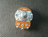 A500K Potentiometer Logarithmic Single-Unit Right Angle D24mm Made In Taiwan x5