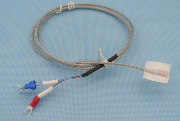 Adhesive PT100 Temperature Sensor Fiber Glass Head 3wires 1Meter x1pcs