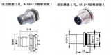 M12 Circular connector Front Panel Mount - 4pin/5pin/8pin type A x1pcs