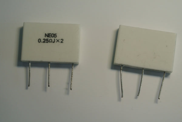 Non-Inductive 5W + 5W 0.25 Ohm 0.25R Flat Alloy Resistor Audio Resistor x25pcs
