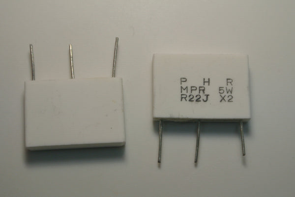 Non-Inductive 5W + 5W 0.22 Ohm 0.22R Flat Alloy Resistor Audio Resistor x25pcs