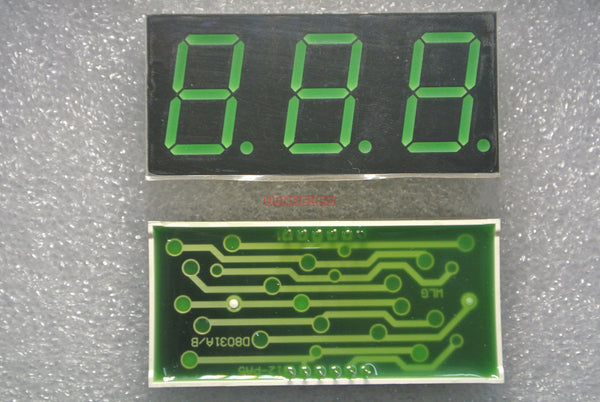 0.8 inch segment Led 3-digit  7-seg Common Cathode  Emitted Green x30pcs