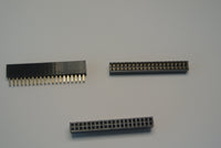 100pcs THT 2x20Pin 1.27mm Female Header Dual ROW SIP Socket B-T-B Connector YLA-0543C